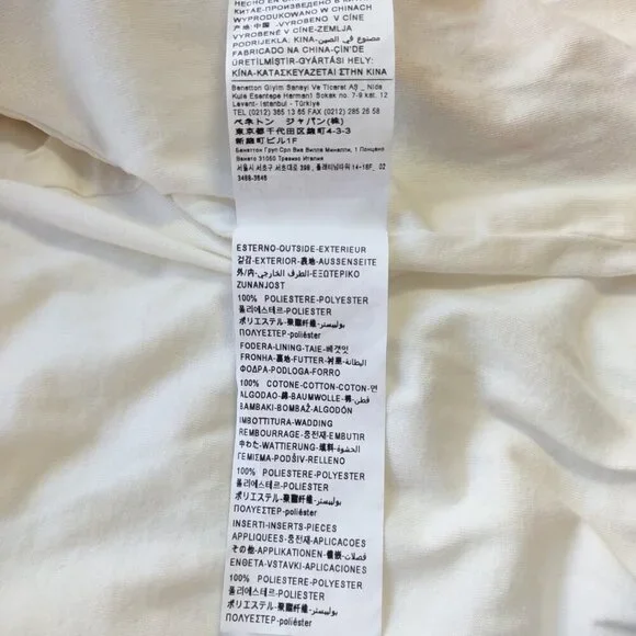 United Colors Benetton Girl's Puffer Jacket Full Zip Multicolor Stars Sz 3-4 Yrs - Picture 10 of 11